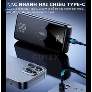 Sạc dự phòng Gutek có tốt không- Dung lượng lớn