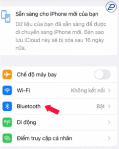 Chọn phần bluetooth để tiếp tục tiến hành cách kết nối tai nghe bluetooth