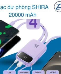 Sạc dự phòng SHIRA 20000 mAh